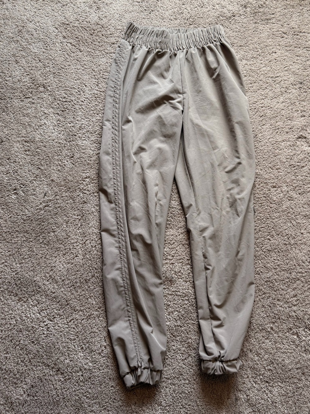 Women's Light Gray Elastic-Waist Track Joggers Five DanceWear